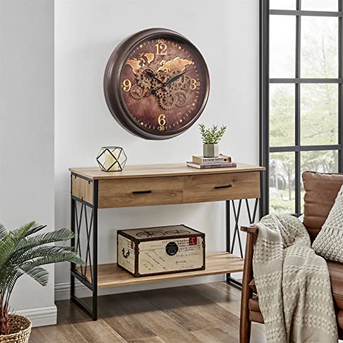 24 Inch Moving Gear Wall Clock for Living Room
