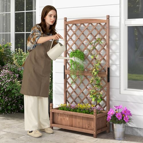 60” Raised Garden Bed with Trellis