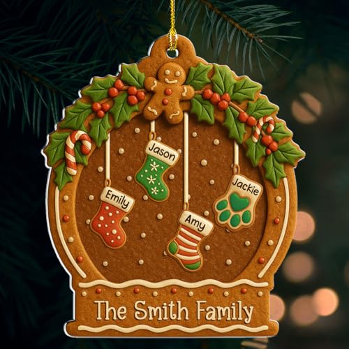 Personalized Family Ornament Christmas Cookies Style