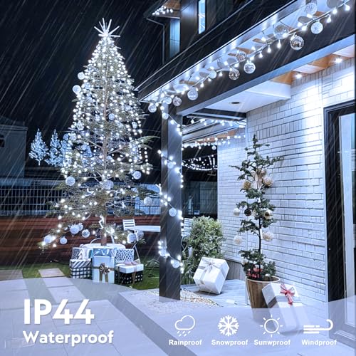 132 ft 400 LED White Christmas Lights Indoor Outdoor (132 Foot)