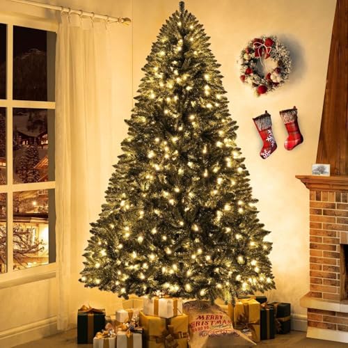 Prague 7.5ft Prelit Artificial Christmas Tree with Foot Pedal