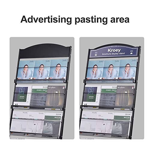 floor magazine rack brochure display stand for offices and public reception area