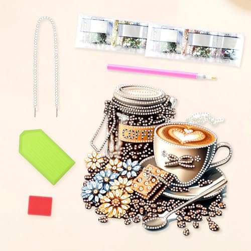 DIY Coffee Beans Diamond Painting Hanging Ornament