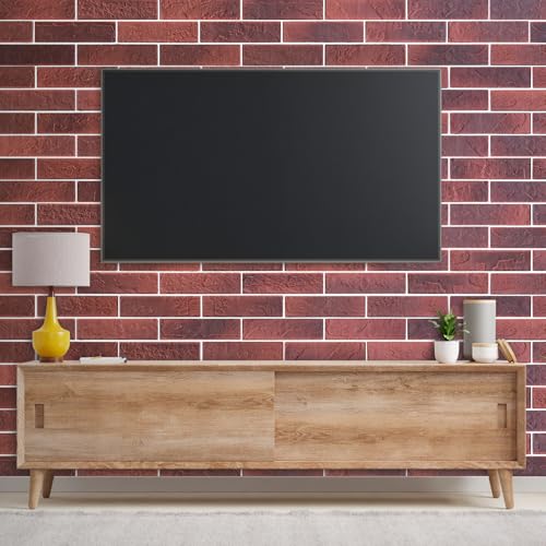 100 Vintage Red Faux Brick Wall Tiles
