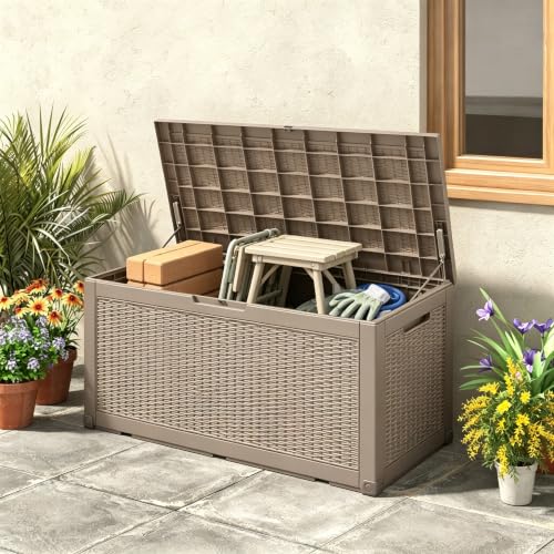 110 Gal Outdoor Storage Box Waterproof Lockable