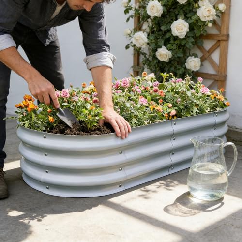 Gardmax 2 Pack Galvanized Raised Garden Bed