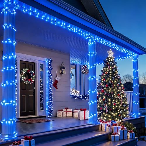 Blue Christmas Lights Outdoor Waterproof (1200 Count)