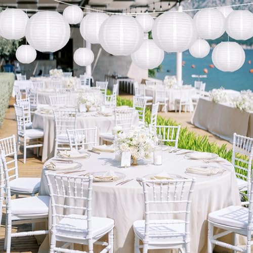 21 Pack White Paper Lanterns (21 Count)