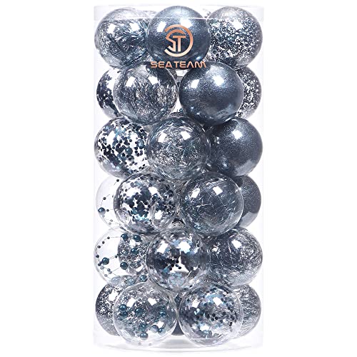 30 Pack Clear Christmas Ball Ornaments with Fillers (30 Count)