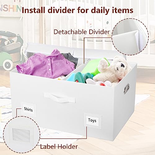 75 Quarts Extra Large Decorative Storage Bins with Lids