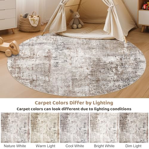 6ft Round Area Rug Living Room Rugs (24 Count)