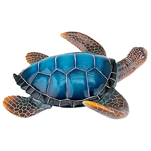 Large Blue SEA Turtle Statue