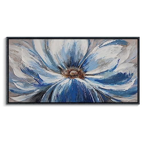 Large Blue Wall Art Framed