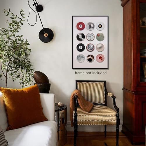Colorful Vintage Disco Ball Canvas Wall Art