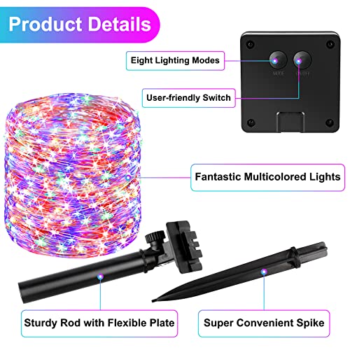 4 Pack Solar String Lights Outdoor 288FT (4 Count)