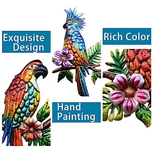 Parrot Tropical Wall Art Decor (3 Count)