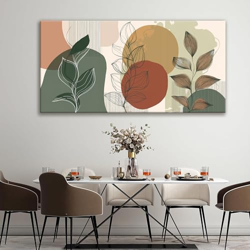Large Modern Abstract Boho Wall Art For Living Room 29x58 In