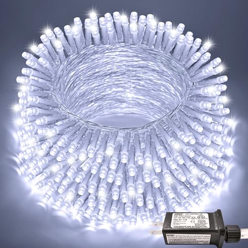 66ft 200 LED White Christmas String Lights Indoor Outdoor Plug in (66 Foot)