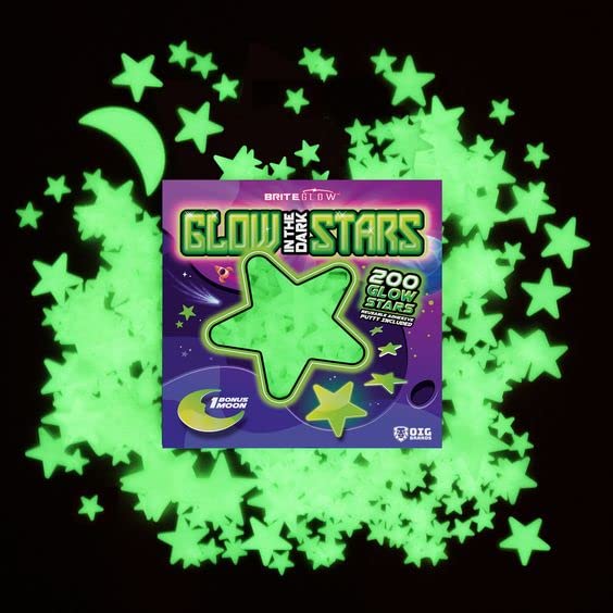 200 Pcs Glow in the Dark Stars with Moon