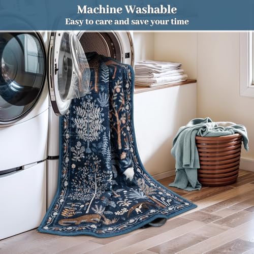 Jungle Blue 5x7 Rugs for Living Room Soft Ultra (33.2 Sq Ft)