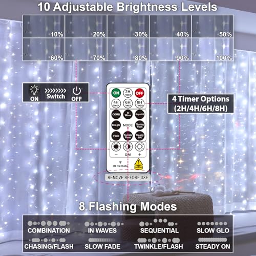 300LED Fairy Curtain Lights