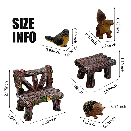 Fairy Figurines 10 Pcs Fairy Garden Accessories Miniature Animals Decor (10 Count)