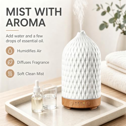200ML Ceramic Essential Oil Diffuser for Home