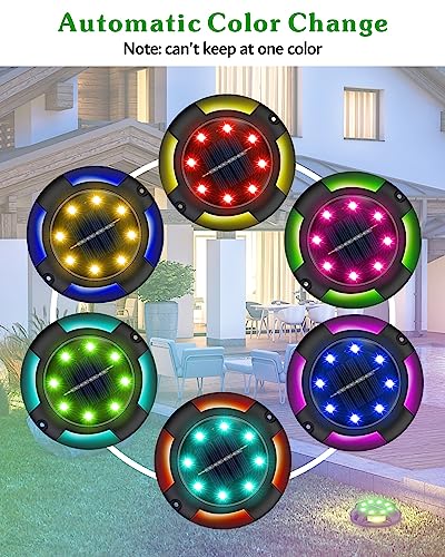 Solar Pathway Lights Uplight Sidelight 8 Pack Multi Color (8 Count)