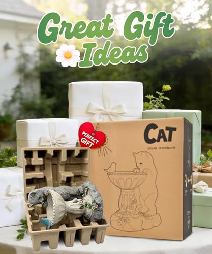 Solar Cat Statues for Garden Decor