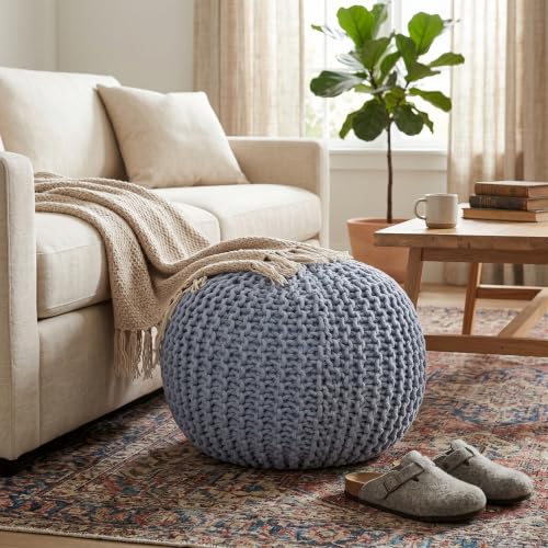 Round Pouf Ottoman Foot Rest