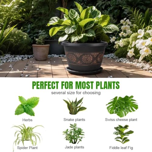 10 Inch Plant Pots (4 Count)
