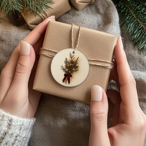 Vintage Christmas Pine Branch Ceramic Ornament Gifts
