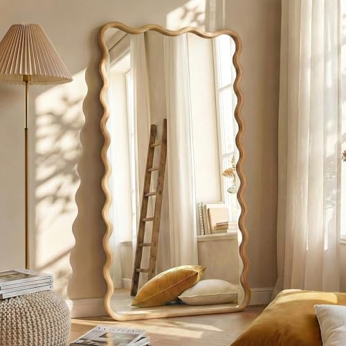 Wavy Wood Full Length Mirror