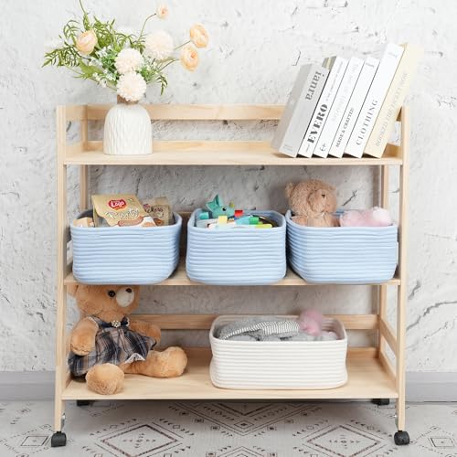 Small Woven Storage Baskets for Shelves (3 Count)