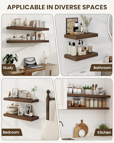 24" Floating Shelves for Wall (2 Count)