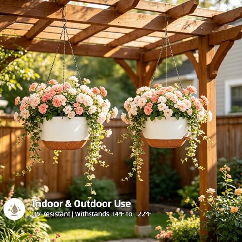 12" Self Watering Hanging Planters with Chains (2 Count)