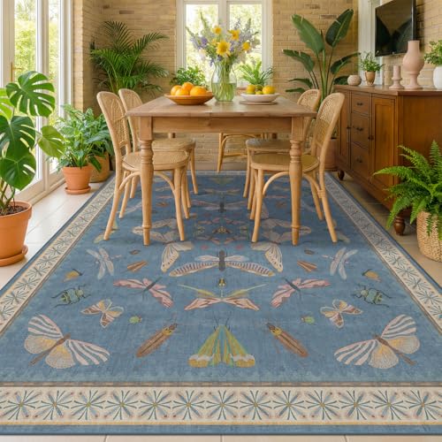 Washable 7x9 Area Rug for Living Room (63 Sq Ft)