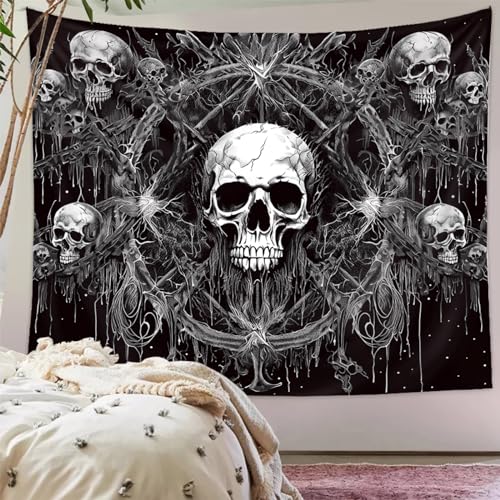 Gothic Black and White Wall Tapestry