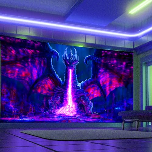 Evil Dragon Blacklight Tapestry