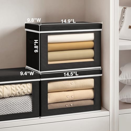 Cube Storage Bins with Lids (4 Count)