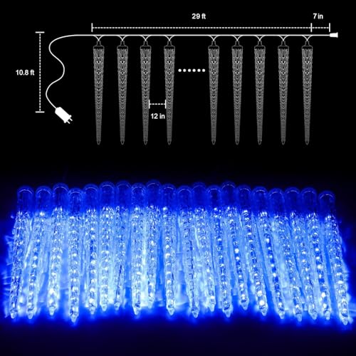 Christmas Meteor Shower Icicle Lights Outdoor (720 Count)