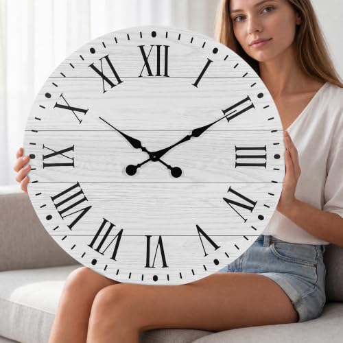 Large Wall Clock with Roman Numeral
