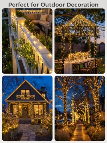 4PACK 33FT 100LEDs Solar Fairy Lights (4 Count)