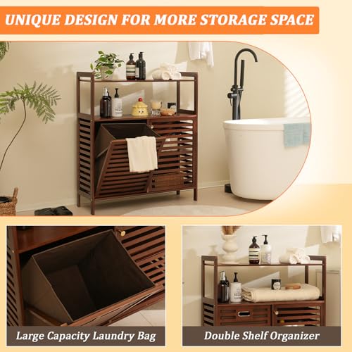 Tilt Out Laundry Hamper with shelves