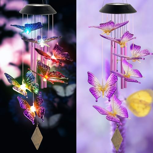 Butterfly Solar Wind Chimes