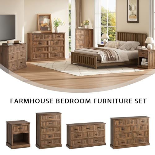 Farmhouse 9 Drawer Dresser for Bedroom