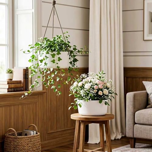 2 Pack 10.7 Inch Hanging Planter for Indoor Plants