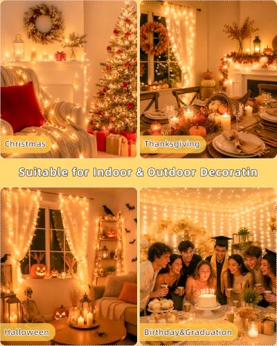 Warm White Christmas String Lights (33 Foot)