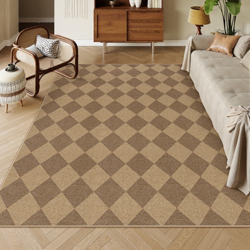 Checkered Easy Jute Outdoor Patio Rug