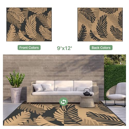 Outdoor Rug Waterproof Plastic Rugs for Patio (108 Sq Ft)